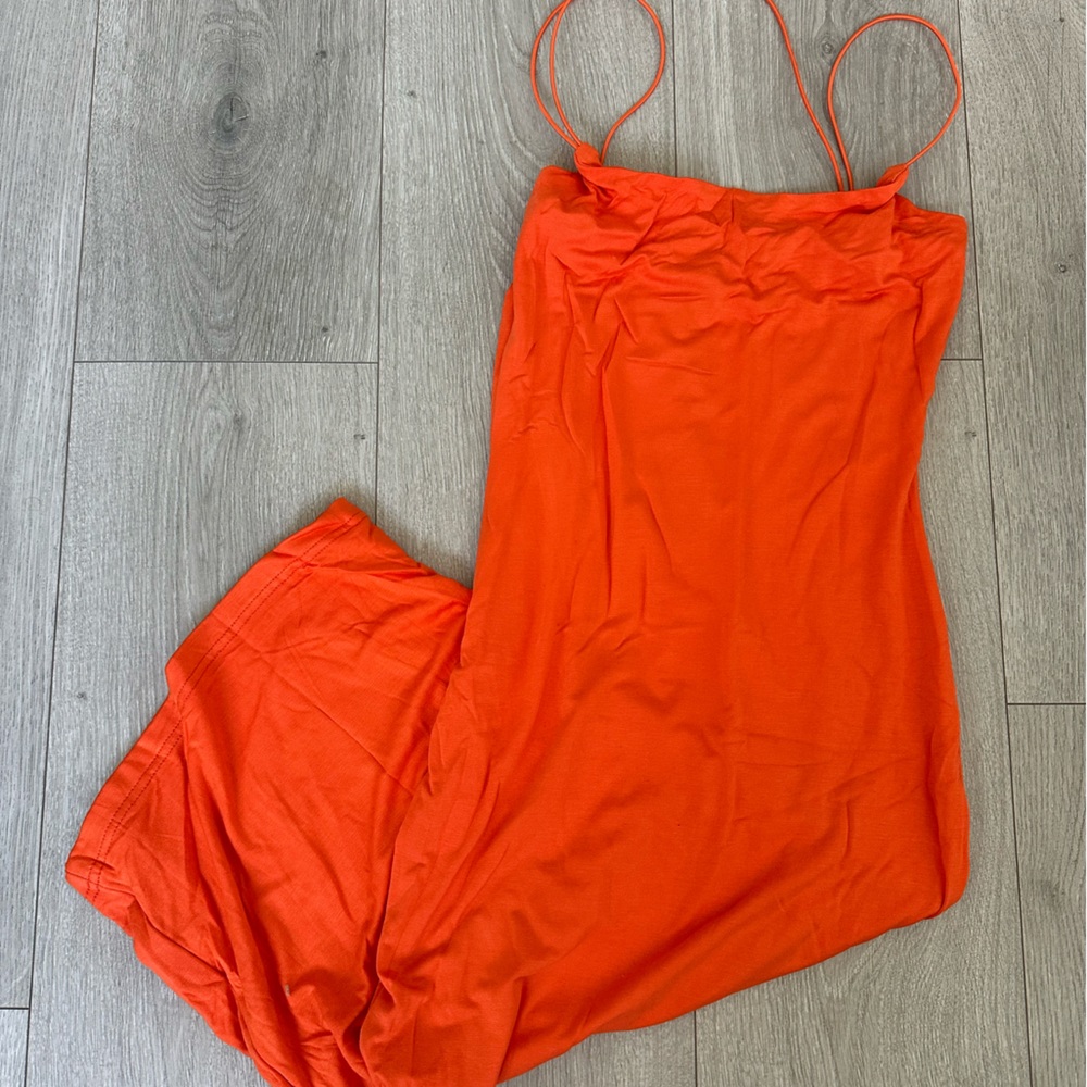 JLUXLABEL Vibrant Orange Maxi Dress